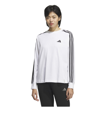 アディダス（adidas）エッセンシャルズ プラス スリーストライプス 長袖Tシャツ JUP43-JW4496