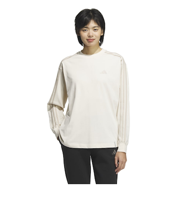アディダス（adidas）エッセンシャルズ プラス スリーストライプス 長袖Tシャツ JUP43-JW4497