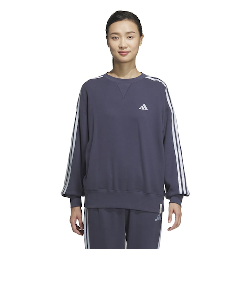 アディダス（adidas）エッセンシャルズ プラス スリーストライプス フレンチテリー クルーネックスウェット JUP41-JW4490