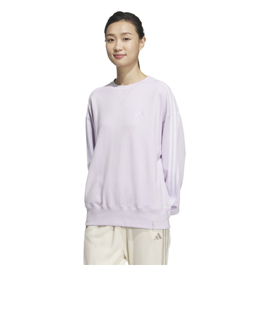 アディダス（adidas）エッセンシャルズ プラス スリーストライプス フレンチテリー クルーネックスウェット JUP41-JW4489