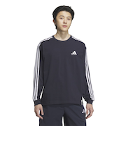 アディダス（adidas）エッセンシャルズ プラス ルーズフィット スリーストライプス 長袖Tシャツ JUP88-JW6935