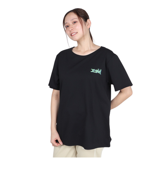 エックスガール（X-gir）スラッシュ ロゴ 半袖Tシャツ 155251013007-BLACK