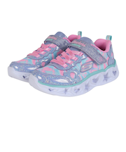 スケッチャーズ（SKECHERS）ジュニアスニーカー ケイリー2 スパークルフラワー パープル 312051L-PWMT スポーツシューズ かわいい スリップ…