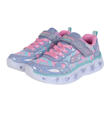 スケッチャーズ（SKECHERS）ジュニアスニーカー ケイリー2 スパークルフラワー パープル 312051L-PWMT スポーツシューズ かわいい スリップ…