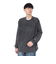 ベンデイビス（BEN DAVIS）パッチワーク ロゴブリーチ加工 長袖Tシャツ 25380044-BLK