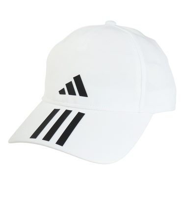 アディダス（adidas）帽子 スリーストライプス AEROREADY ベースボールキャップ 白 54-57cm MKD80-HT2043 スポーツキャップ