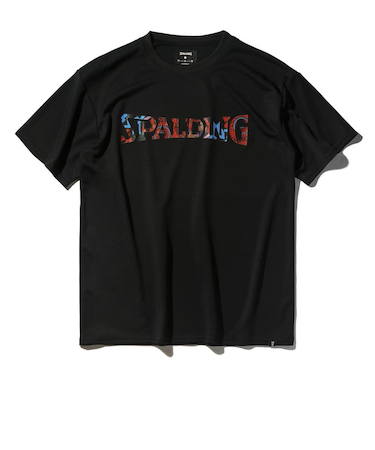 スポルディング（SPALDING）バスケットボールウェア Tシャツ アフリカン バティック ロゴ SMT25002BK