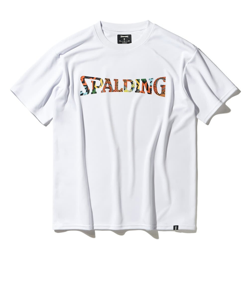 スポルディング メンズ Tシャツ トップス T-shirt SPALDING - スポルディング 日本製 オールド フロッキー プリント 半袖