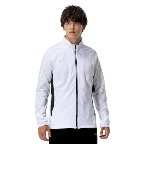 美品♪定価3万 エンフォルド ダブルクロス レイヤーヘムプルオーバー 白 ミズノ（MIZUNO）ブレスサーモ ウォーマージャケット 32MEC54101
