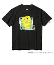 スポルディング（SPALDING）バスケットボールウェア ジュニア Tシャツ スポンジ・ボブ チェッカーフラッグ SJT25063SBK