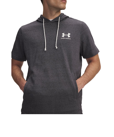 アンダーアーマー(UNDER ARMOUR)ライバルテリー レフトチェスト ショートスリーブ フーディー 1370396 025