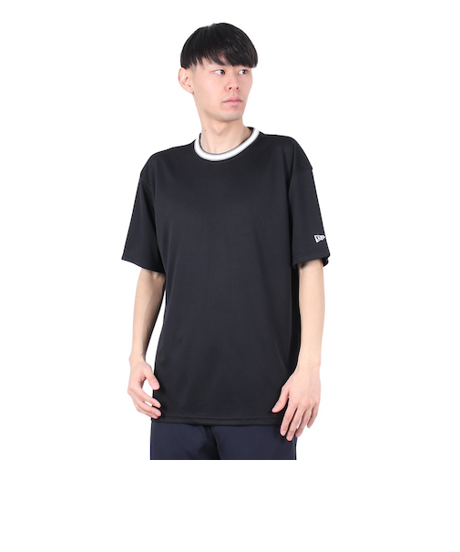 ニューエラ(NEW ERA)バスケットボールウェア 半袖 テック Tシャツ Stripe Colla 14410132