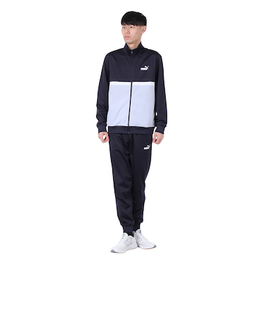 プーマ（PUMA）ポリ カラーブロックスーツ 上下セット 687659 16 NVY