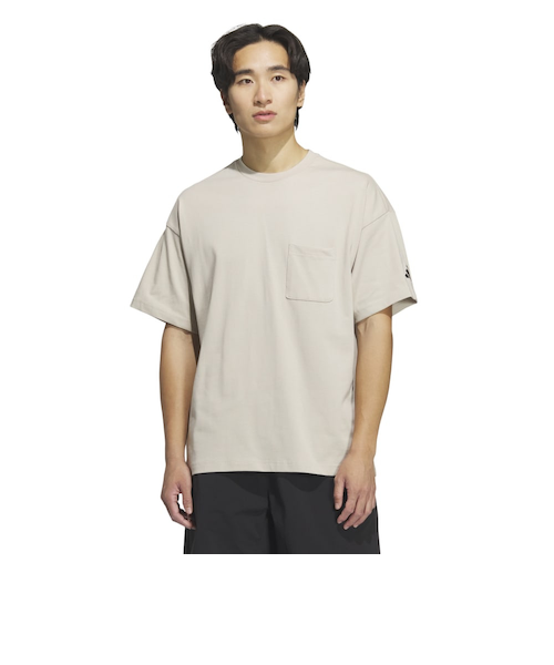 早い者勝ち adidas ヘビーシングルジャージー 半袖Tシャツ アディダス（adidas）ルーズフィット ヘビーシングルジャージー