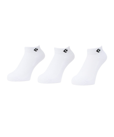 コンバース（CONVERSE）アンクルソックス 3足組 白 23-25センチ 41900020 シンプル スポーツ 部活 学生