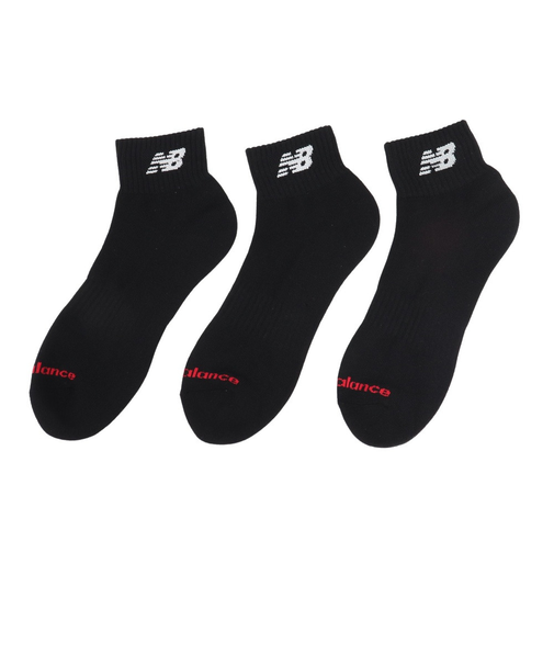ニューバランス（new balance）靴下 ミッドレングス 3足組 ソックス 黒 LLサイズ LAS55637BK 3足セット