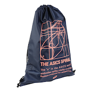 アシックス（ASICS）シーズングラフィックライトサック 黒 赤 Lサイズ 3033C084.400 ジムバッグ ナップザック シューズバッグ ジム トレーニ…