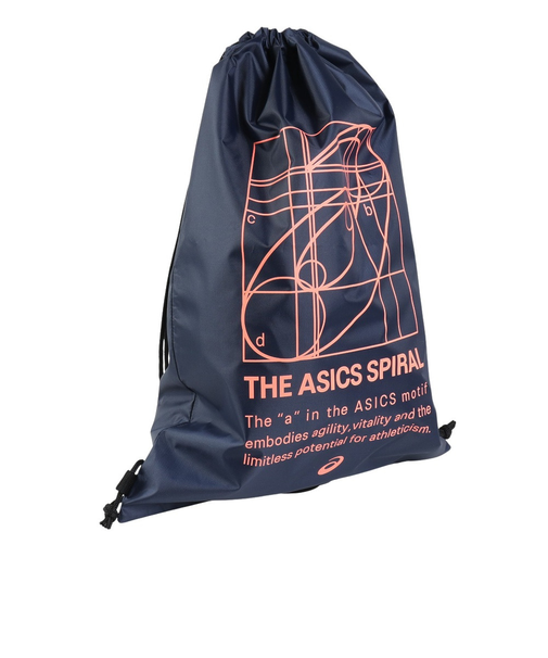 アシックス（ASICS）シーズングラフィックライトサック 黒 赤 Lサイズ 3033C084.400 ジムバッグ ナップザック シューズバッグ ジム トレーニ…