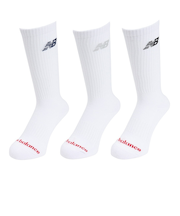 ニューバランス（new balance）ソックス レギュラーレングス 白 M-LLサイズ 3足組LAS55638WT 新年度 新学期 新調 部活 学生 衣替え