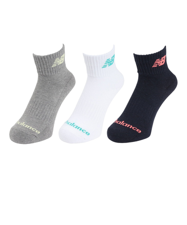 ニューバランス（new balance）ソックス ミッドレングス 3足組 M-LLサイズ LAS55637WM 新年度 新学期 新調 部活 学生 衣替え