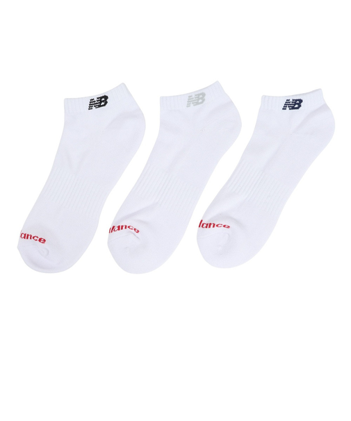 ニューバランス（new balance）ソックス ショートレングス 3足組 白 M-LLサイズ LAS55636WT 新年度 新学期 新調 部活 学生 衣替え…