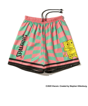 スポルディング（SPALDING）ジュニア バスケットボールウェア 布帛ショーツ スポンジ・ボブ チェッカーフラッグ SJP25064SPM