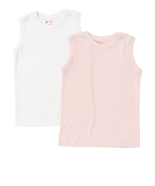 ヘインズ（Hanes）ジャパンフィット 2枚組 スリーブレスTシャツ 5.3oz HW5327 904