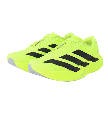 アディダス（adidas）ランニングシューズ トレーニングシューズ 部活 アディゼロ エヴォ SL フラッシュイエロー JR3416 スニーカー