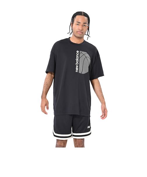 ニューバランス（new balance）バスケットボールウェア グラフィックショートスリーブTシャツ AMT55091BK