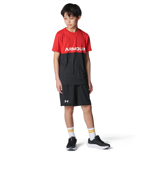 アンダーアーマー（UNDER ARMOUR）ジュニア テック カラーブロック Tシャツ ショーツ 上下セット 6001343 600