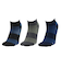 靴下 ストロングアンクルソックス 3足組 25-28センチ YELNVYBLU SK5S0003-WA894-GRGSA YEL 伸縮 ストレッチ 速乾 シン…