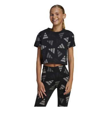 アディダス（adidas）ジュニア シーズナル エッセンシャルズ ロゴ セレブレーション クロップTシャツ KTD35-JI6200