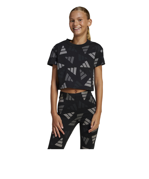 アディダス（adidas）ジュニア シーズナル エッセンシャルズ ロゴ セレブレーション クロップTシャツ KTD35-JI6200