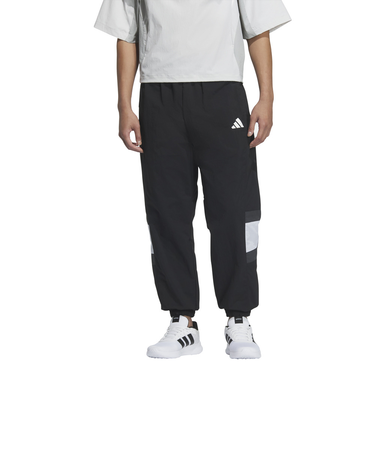 アディダス（adidas）ワーディング パック ルーズフィット メッシュ裏地付き エラスチックヘム ウーブンパンツ KQD40-JM2067