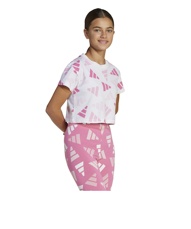 アディダス（adidas）ジュニア シーズナル エッセンシャルズ ロゴ セレブレーション クロップTシャツ KTD35-JC7710