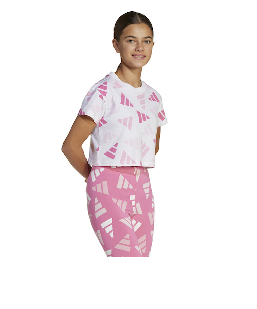 アディダス（adidas）ジュニア シーズナル エッセンシャルズ ロゴ セレブレーション クロップTシャツ KTD35-JC7710