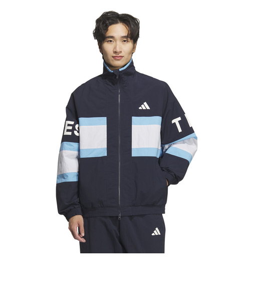 アディダス（adidas）ワーディング パック ルーズフィット メッシュ裏地付き ウーブンジャケット KQD39-JM2065