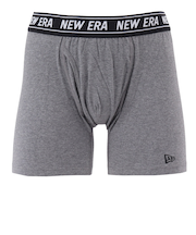 ニューエラ（NEW ERA）パンツ ボクサーパンツ ロング チャコールグレー M-LLサイズ CHA 14518220 新調 新生活 衣替え 前開き仕様 ロゴ…