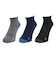 靴下 シャインアンクルソックス 3足組 22-25センチ SK5S0005-WA895-GRGSA GRY 伸縮 フィット ストレッチ シンプル
