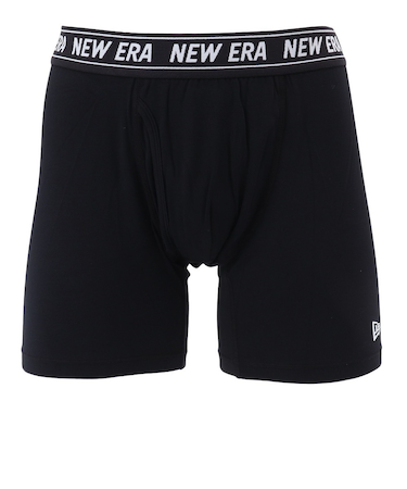 ニューエラ（NEW ERA）パンツ ボクサーパンツ ロング BLK 黒 M-LLサイズ14518221 新調 新生活 衣替え 前開き仕様 ロゴ入り おしゃれ …