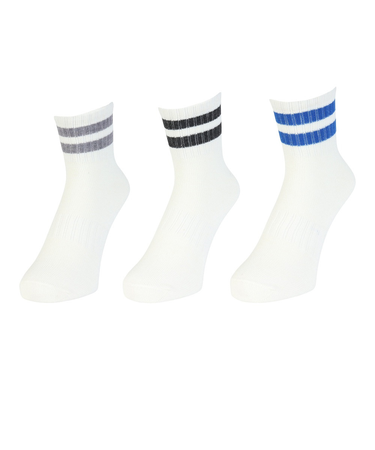 クー(Coo.)靴下 アンクルソックス 3足組 オフホワイト 25-28センチ LGYDGYBLU 894CO5GSA0052 LGY 抗菌 防臭 おしゃれ …