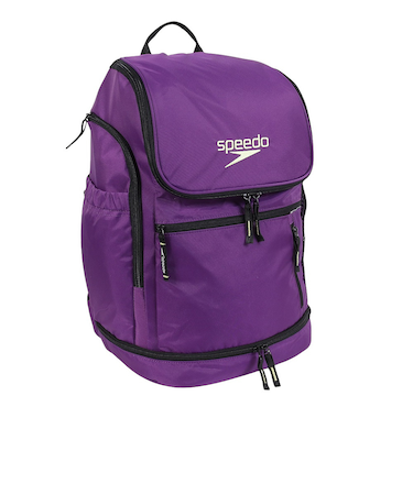 スピード（SPEEDO）水泳バッグ FS PACK 紫 35L SE22501 PU スイマーズリュック シューズポケット シューズ収納 保冷シート付ポケット