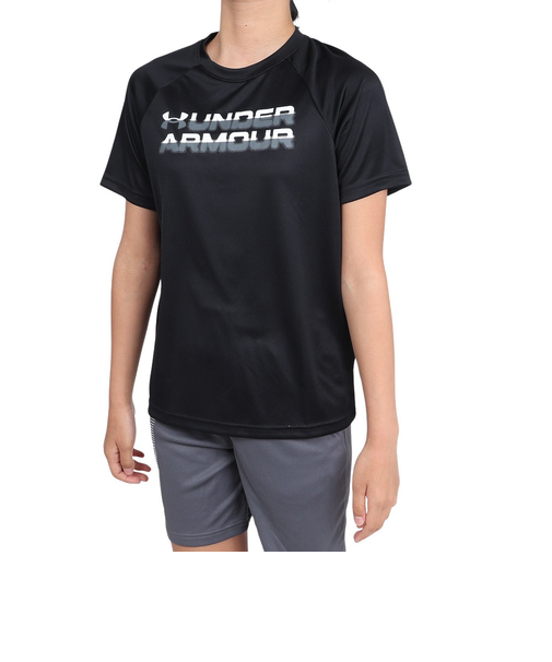 アンダーアーマー（UNDER ARMOUR）ジュニア UAテック スプリットロゴ ショートスリーブ Tシャツ 1390280 001