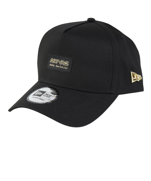 ニューエラ（NEW ERA）帽子 9FORTY A-Frame Metal Flag ブラック ウーブンパッチ キャップ 14388670