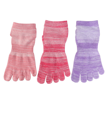 クー(Coo.)靴下 冷感 5指ソックス 3足組 PNKPURDPK 22-25センチ 895CO5GSA0008 PNK 吸汗速乾 接触冷感 5本指ソックス…