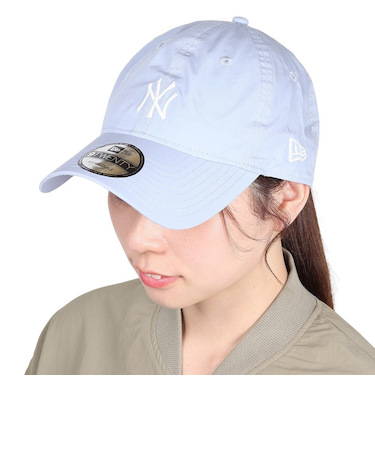 ニューエラ（NEW ERA）帽子 MLB Typewriter ニューヨーク・ヤンキース キャップ ライトブルー Mサイズ 14388770 軽量 おしゃれ