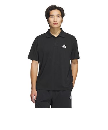 アディダス（adidas）エッセンシャルズ プラス ルーズフィット スモールロゴ 半袖ポロシャツ JUP99-JW6985