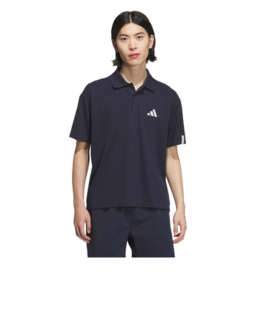アディダス（adidas）エッセンシャルズ プラス ルーズフィット スモールロゴ 半袖ポロシャツ JUP99-JW6986