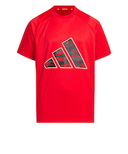 アディダス（adidas）キッズ エッセンシャルズ 3バー カモ柄 半袖Tシャツ KCE63-JM4544