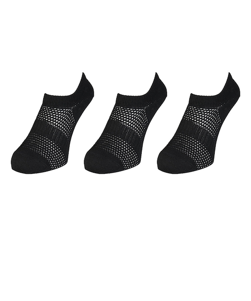 クー(Coo.)冷感HMスニーカーイン ショート丈ソックス 3足組 黒 22-25センチ BLK3 895CO5GSA0001 BLK 吸汗速乾 接触冷感 カ…